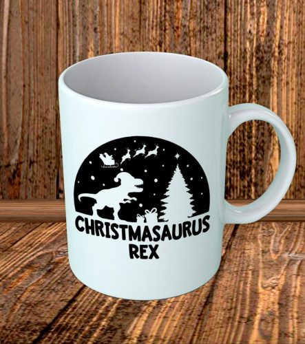 Christmasaurus rex karácsonyi bögre